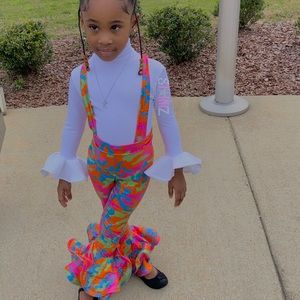 Custom toddler  bell bottom overall
